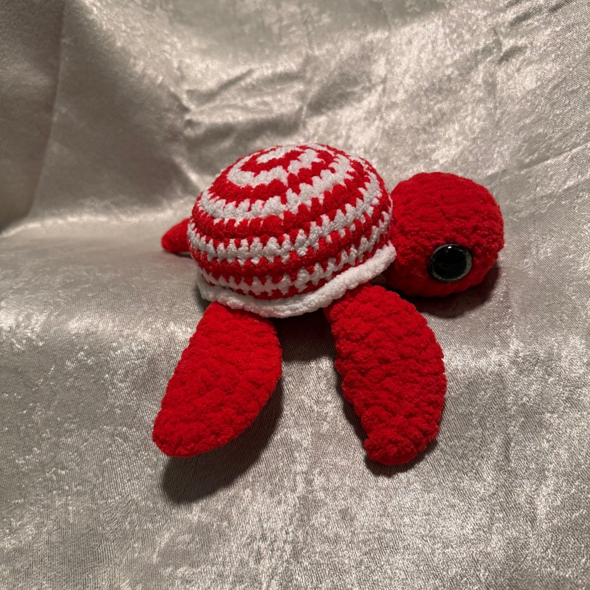 Mint patterned plush turtle - Happily Handmade by Ashley