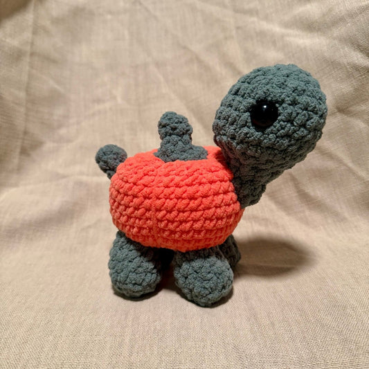 Pumpkin turtle plush - Happily Handmade by Ashley