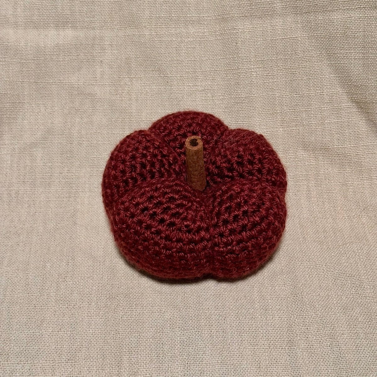 Pumpkin with cinnamon stick stem - Happily Handmade by Ashley